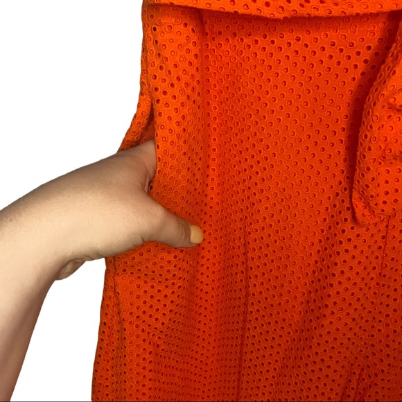 NWT Anthro Postmark Tangerine Eyelet Jumpsuit 8 - Picture 9 of 11